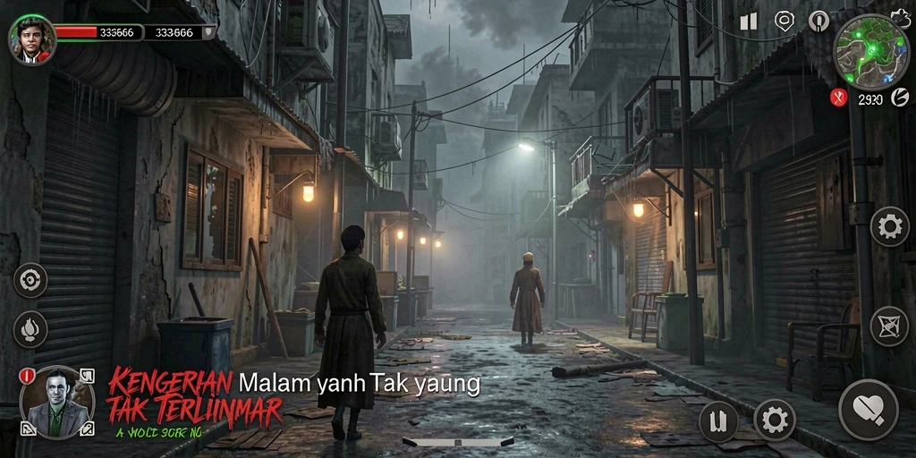 Gamplay mencekam dalam suasana kegelapan di 333666.