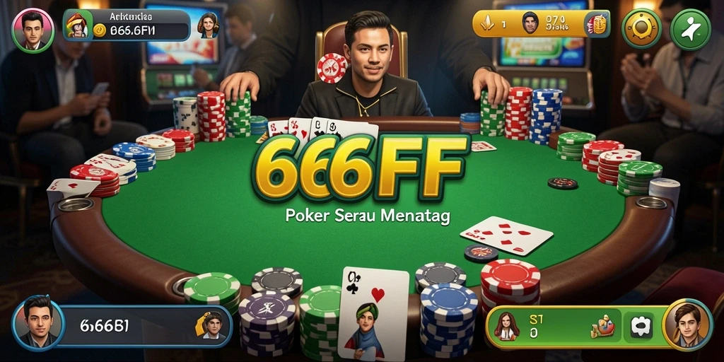 Tampilan screenshot 666FF menampilkan gameplay Poker yang seru dan interaktif.