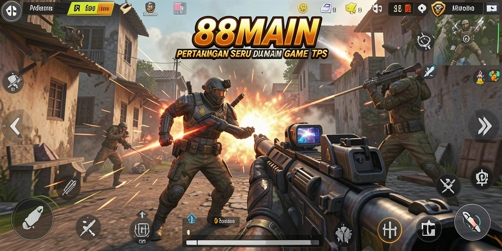 Gameplay dinamis dari 88MAIN yang menampilkan aksi TPS yang mendebarkan.