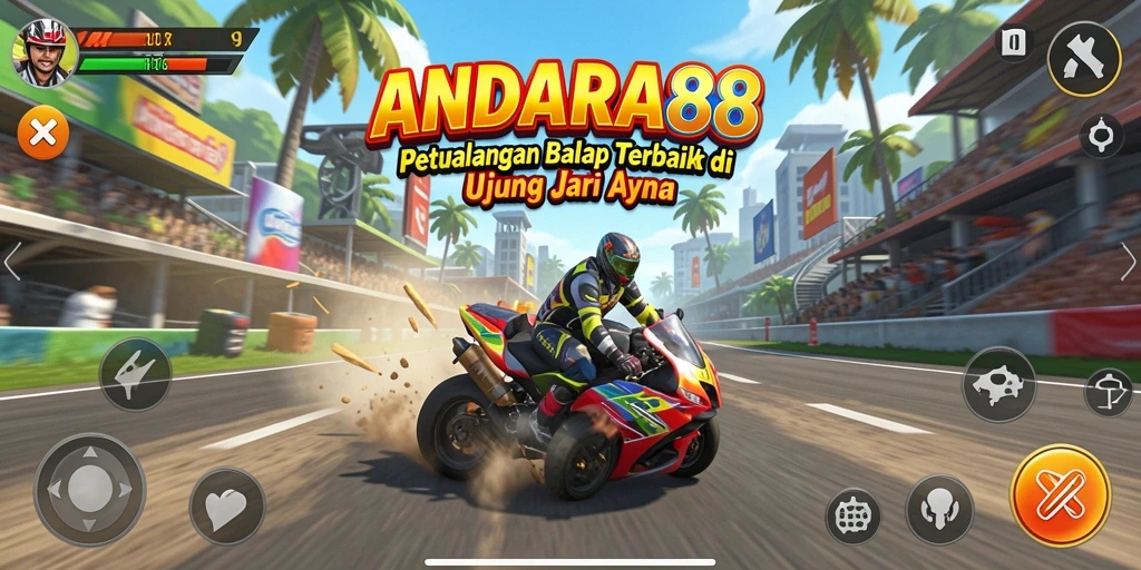 Gameplay balap seru di ANDARA88 dengan grafik luar biasa.
