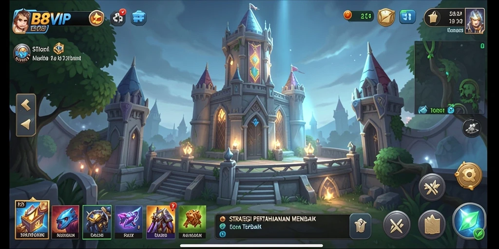 Tampilan gameplay menakjubkan dari B8VIP Tower Defense.