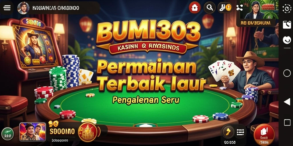 Tampilan menarik dari gameplay Kasino di BUMI303 yang seru.