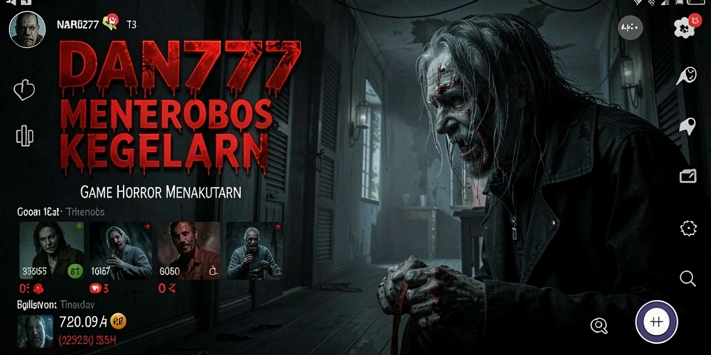 Tangkapan layar menampilkan momen menakutkan dalam permainan DAN777.