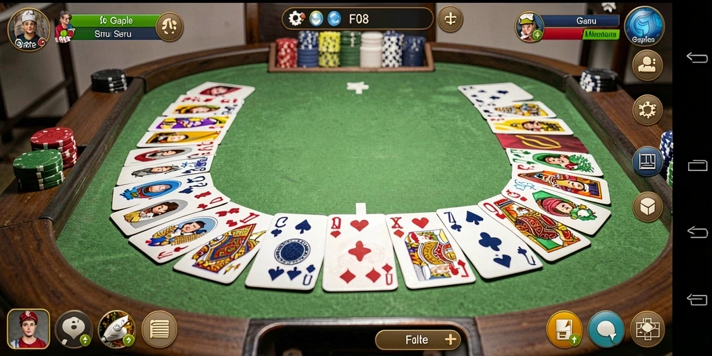 Tampilan menarik dari gameplay seru Gaple di F08.
