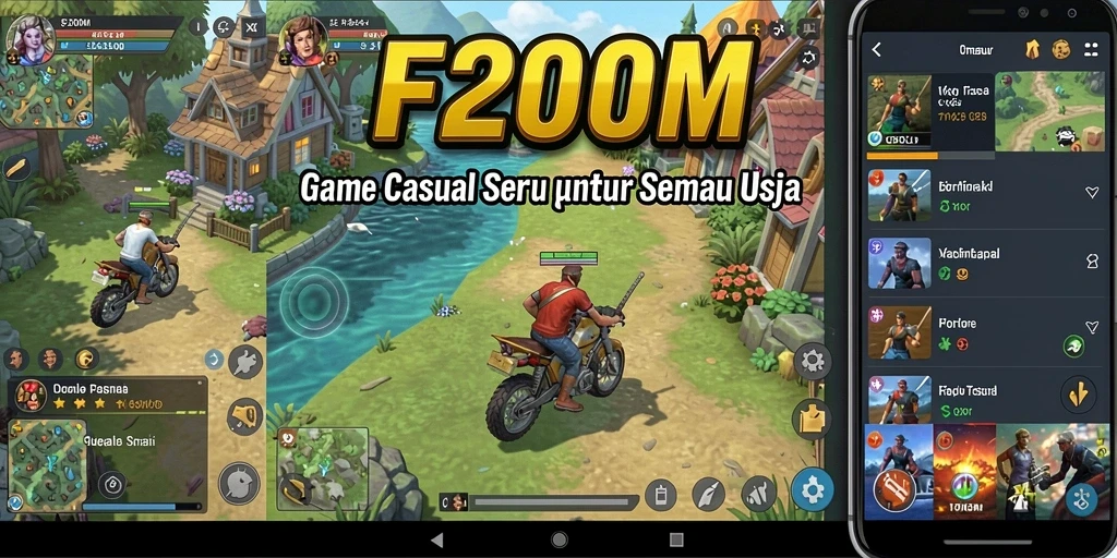 Screenshot gameplay F200M yang mengasyikkan dan seru.