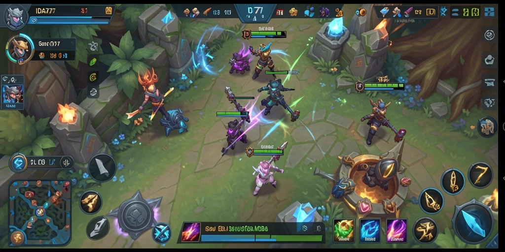 Tangkapan layar menunjukkan aksi seru dalam gameplay MOBA IDA777.