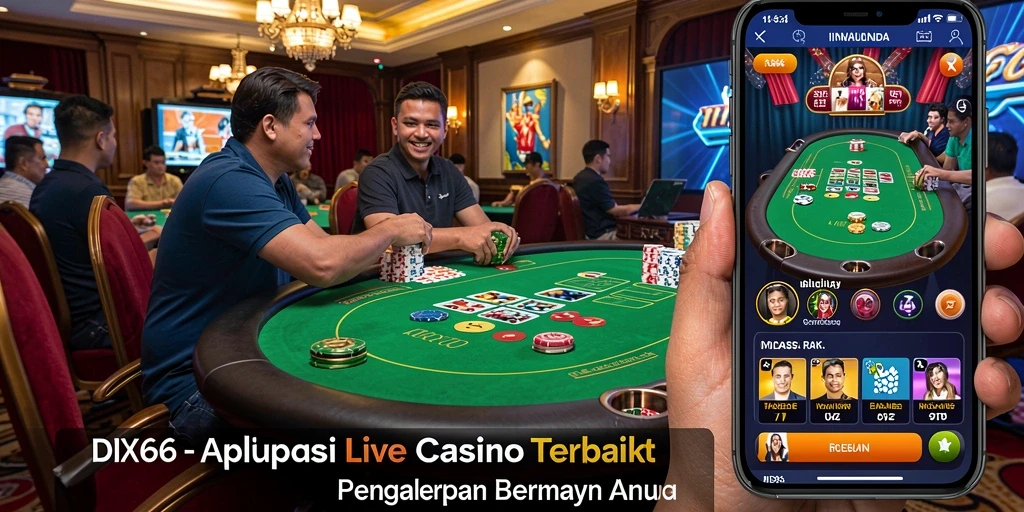 Tampilan gameplay Live Casino IDX66 yang mendebarkan dan interaktif.