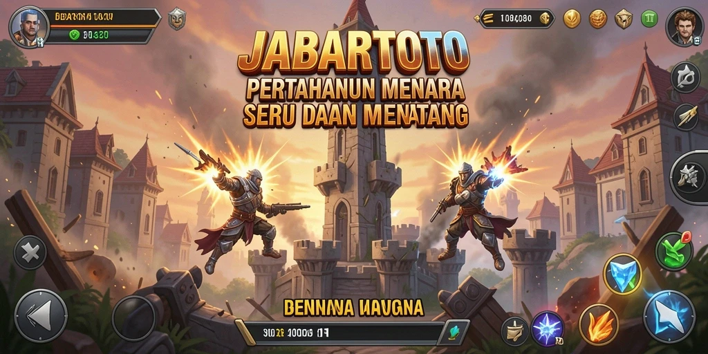 Screenshot utama <strong>JABARTOTO</strong> menampilkan aksi seru di Tower Defense.