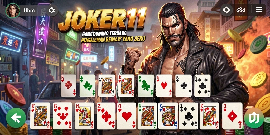 Screenshot JOKER11 menampilkan momen seru permainan Domino.