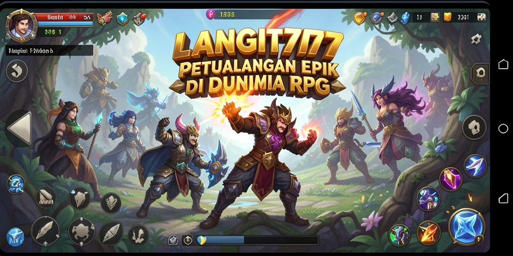 Tampilan gameplay seru dalam dunia RPG LANGIT777.