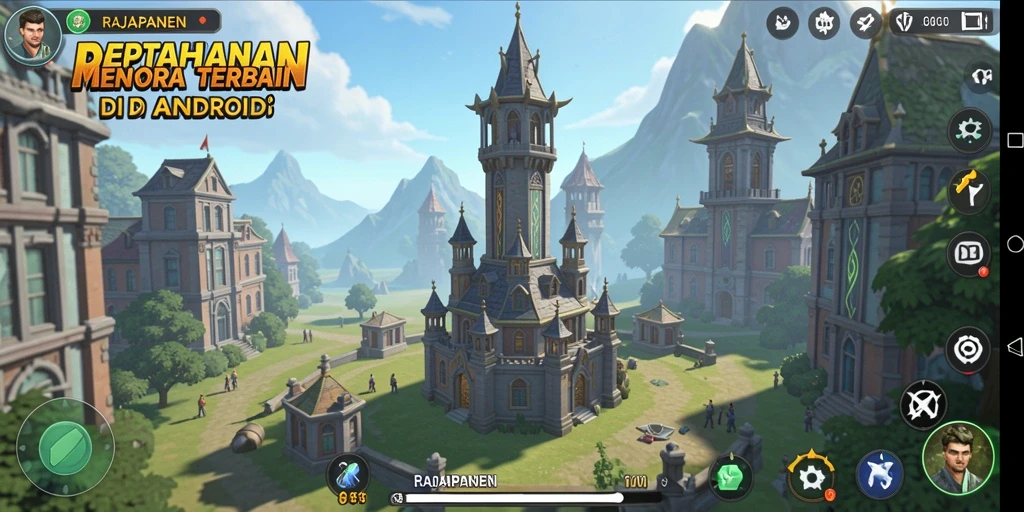 Screenshot aksi seru menara pertahanan di RAJAPANEN.