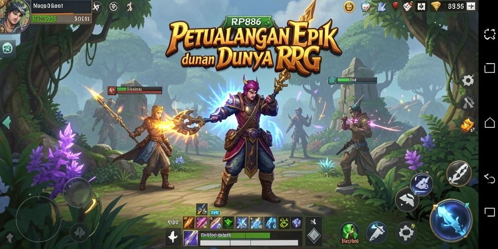 Tampilan gameplay seru dan petualangan mendebarkan dalam RP886.