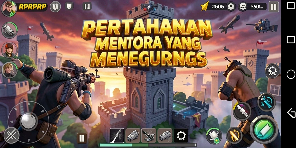 Tangkapan layar RPRPRP dengan gameplay menara pertahanan yang mendebarkan.