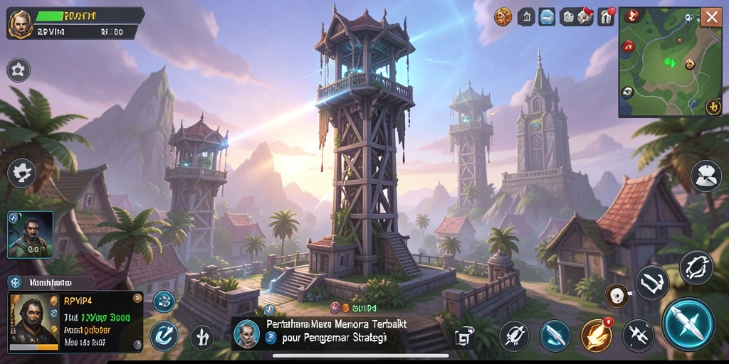 Tangkapan layar RPVIP4 menampilkan aksi gameplay menara pertahanan yang seru.