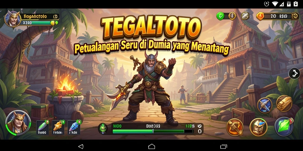 Gameplay TEGALTOTO yang menampilkan aksi petualangan menegangkan.