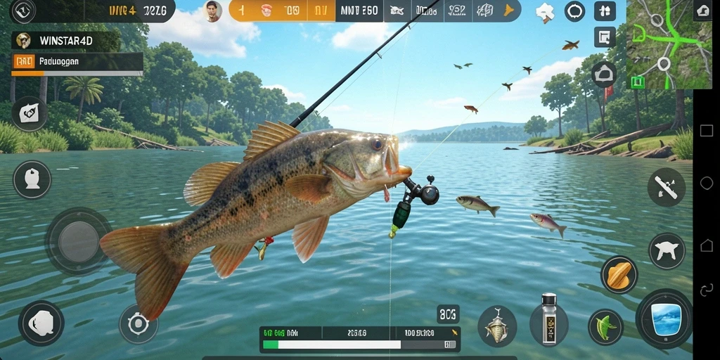 Tangkapan ikan menakjubkan di gameplay WINSTAR4D.